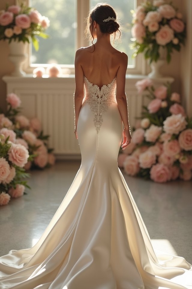 elegant silk mermaid gown