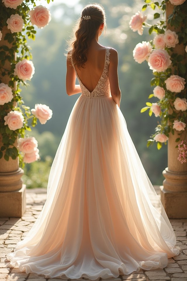 elegant silk satin gown