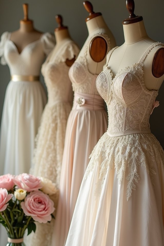 elegant silk vintage gown