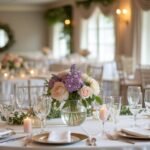 elegant simple reception decor