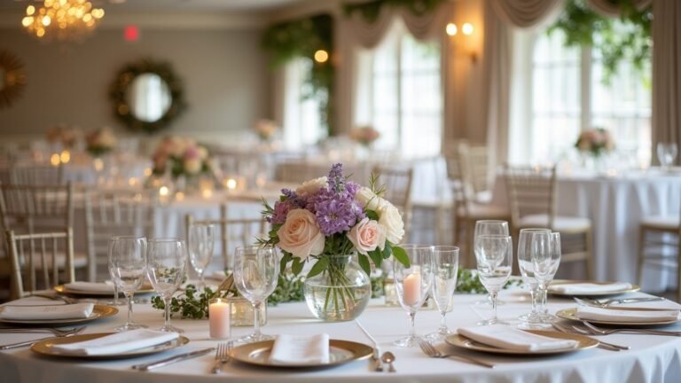elegant simple reception decor