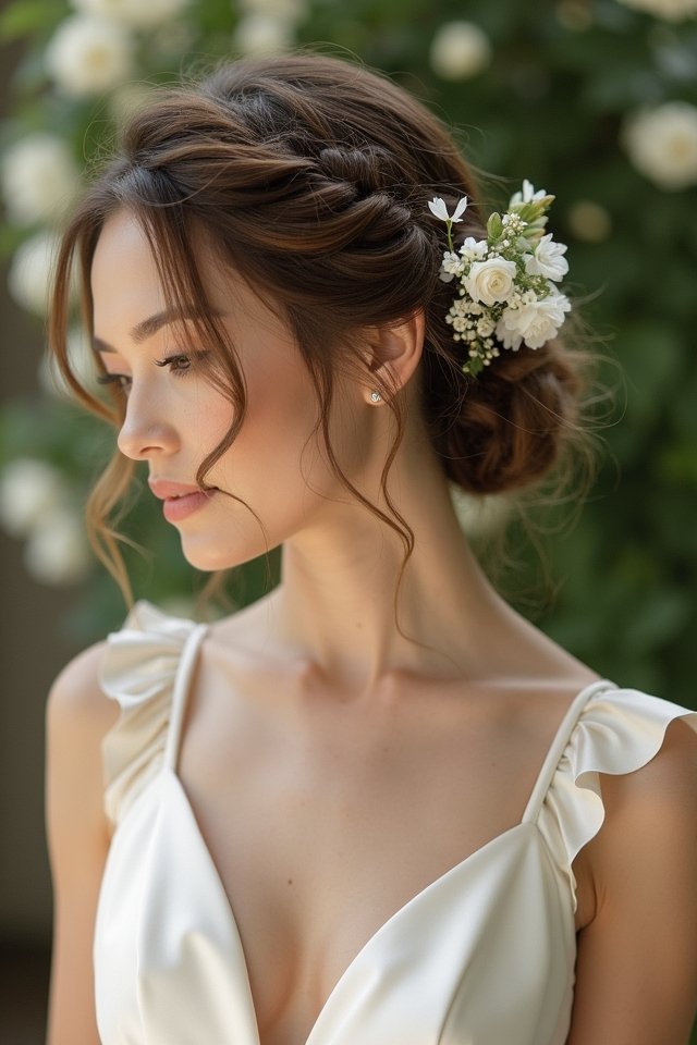 elegant simple side braid