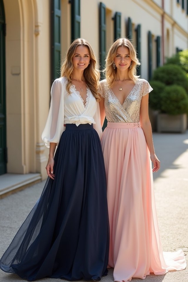 elegant skirts stylish blouses