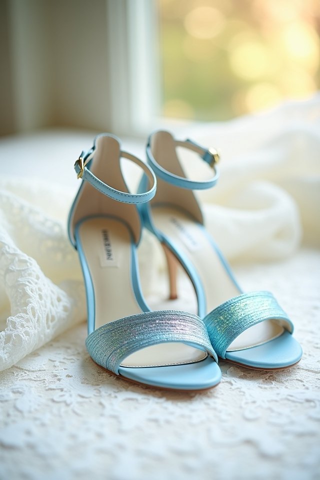 elegant sky blue sandals