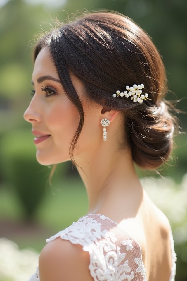 elegant sleek low bun