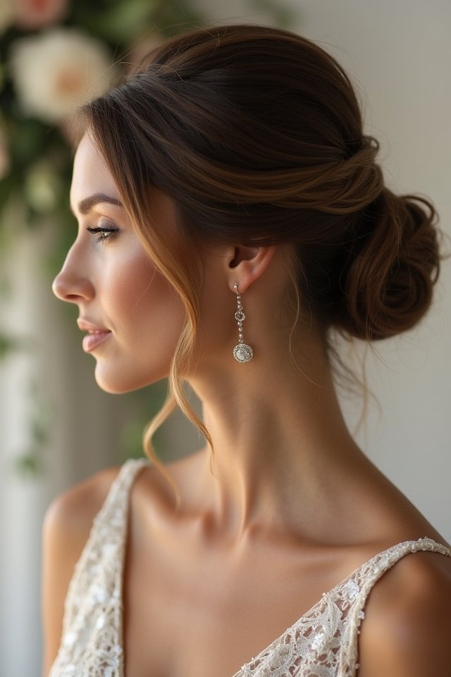 elegant sleek low ponytail