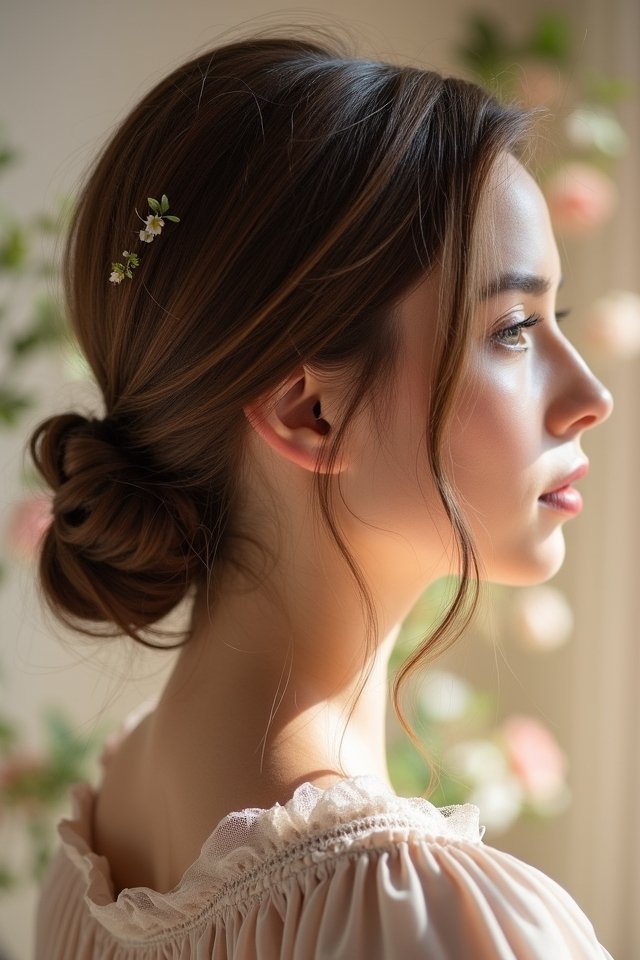 elegant sleek low ponytail