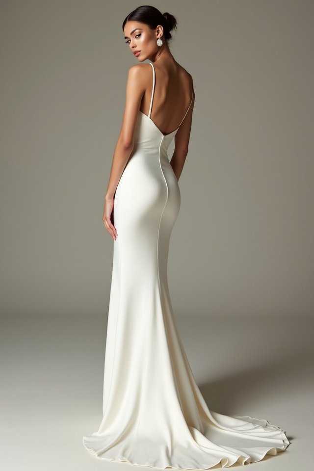 elegant sleek minimalist gown
