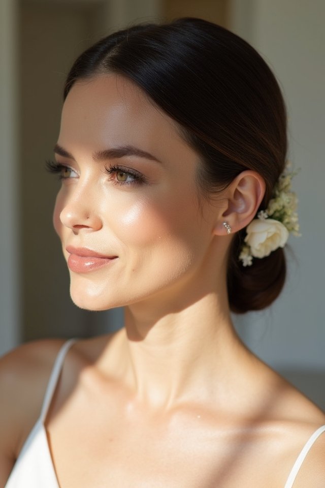 elegant sleek ponytail style