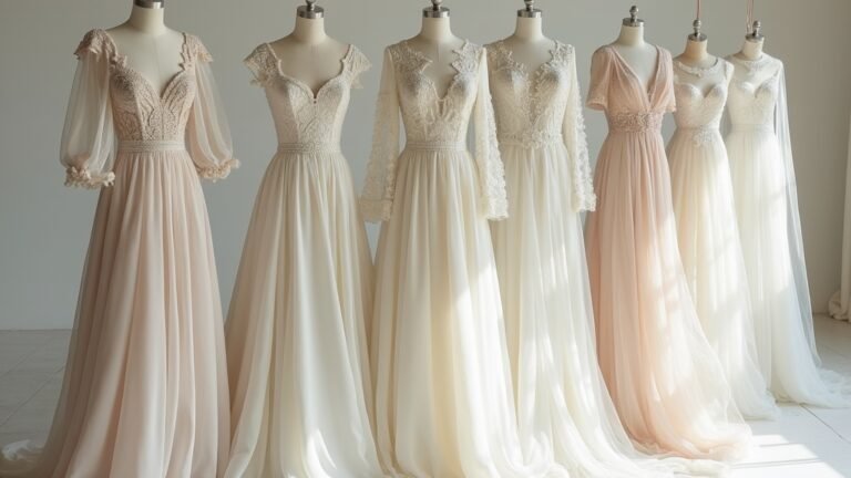 elegant sleeved wedding gowns