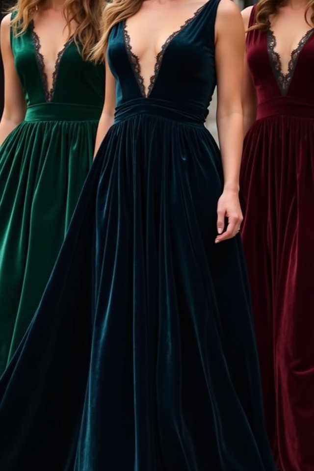 elegant sleeveless velvet gown