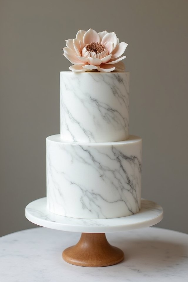 elegant smooth marble cake