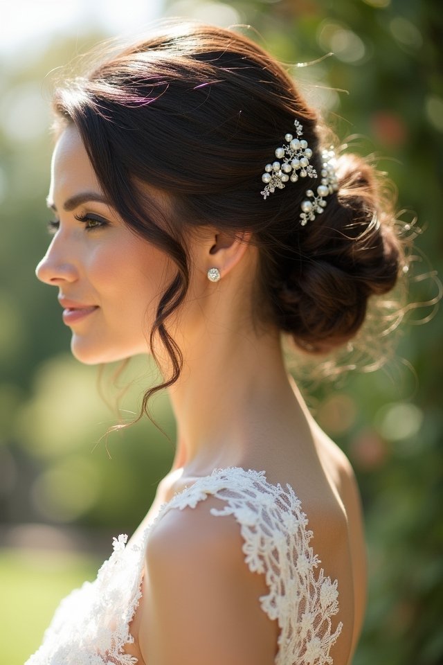 elegant sophisticated bridal hairstyle
