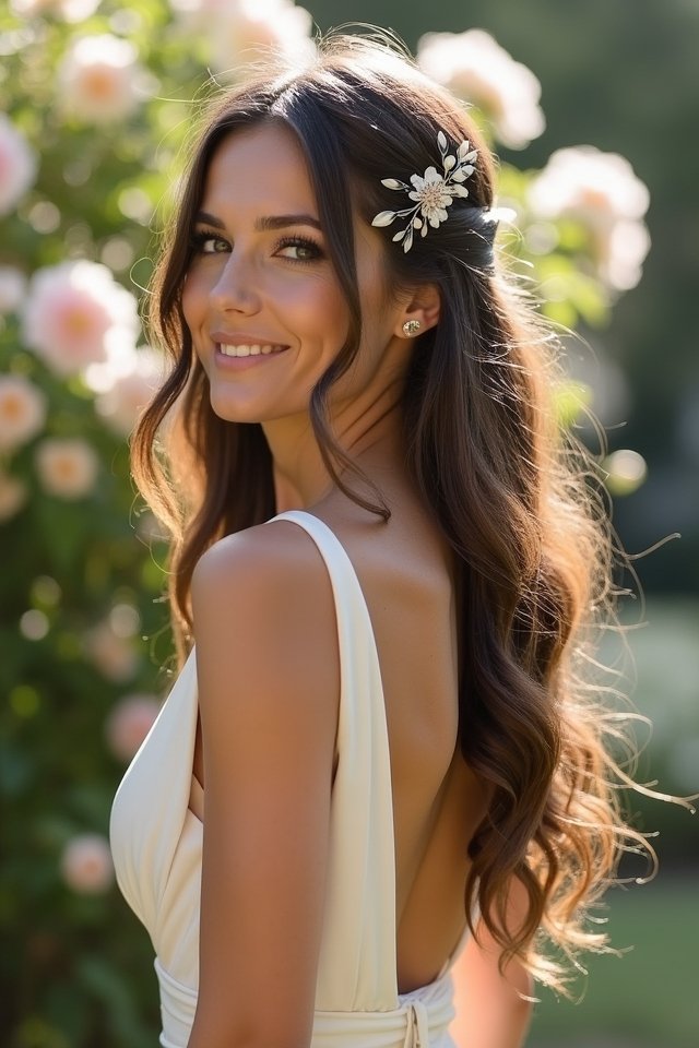 elegant straight hair styling