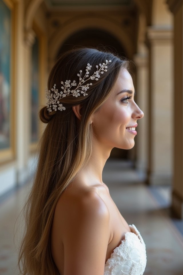 elegant straight hairpins shine