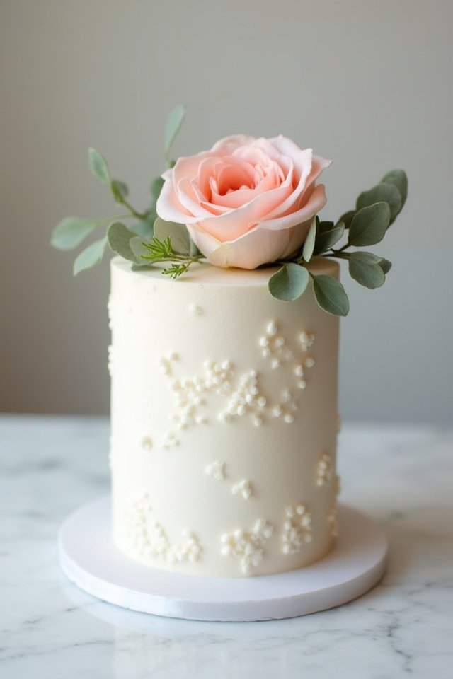 elegant sweetheart rose cake