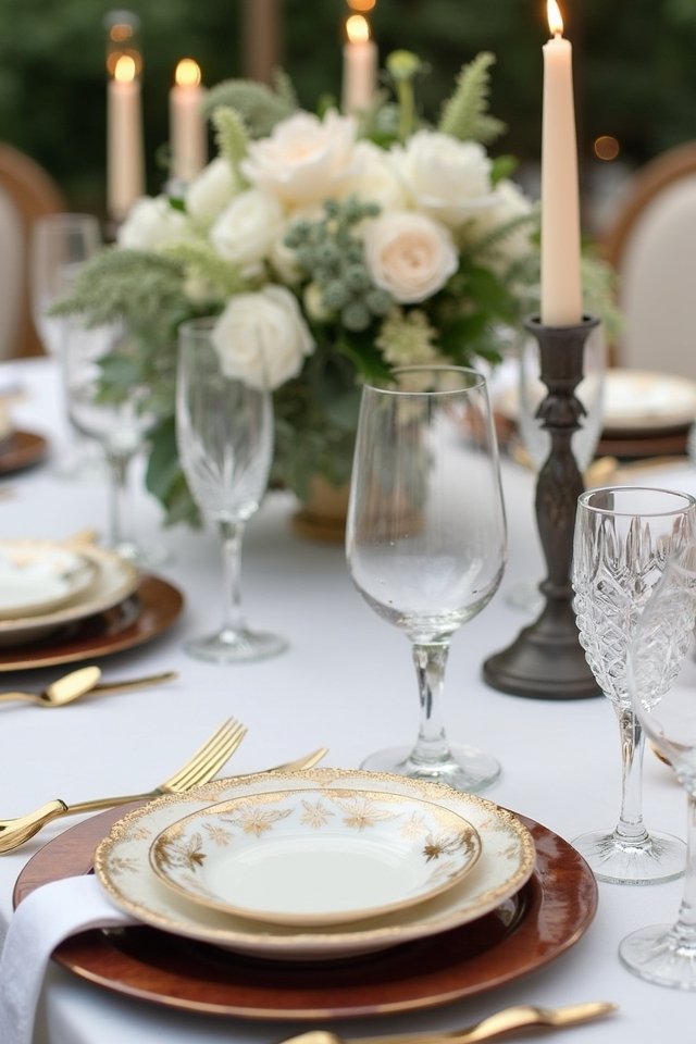 elegant tableware enhances ambiance