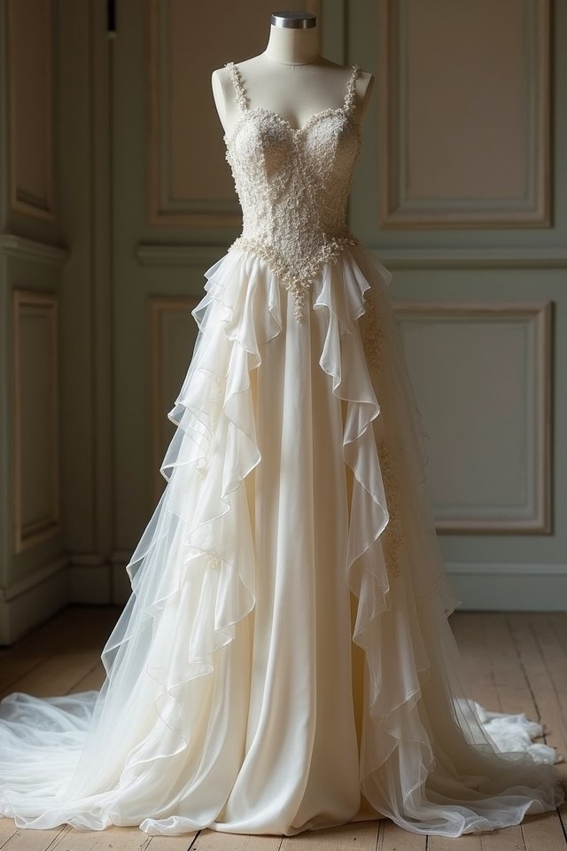 elegant taffeta hybrid dress