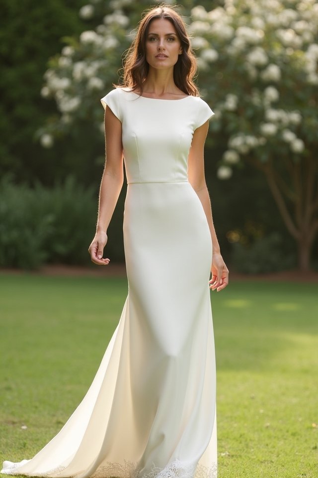 elegant tailored bridal dress