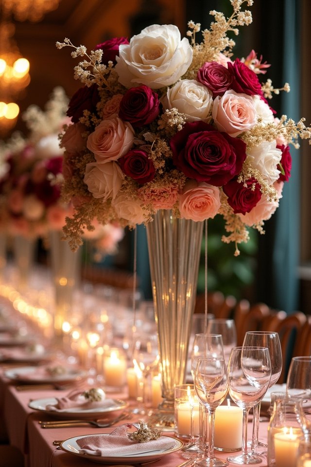 elegant tall floral centerpieces