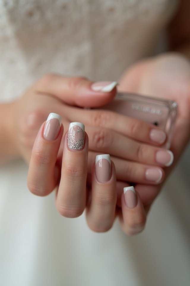 elegant taupe glitter ombre