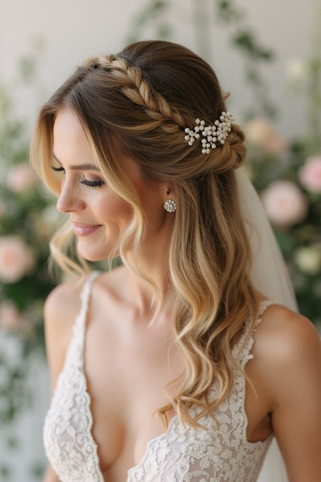 elegant textured bridal hairstyle