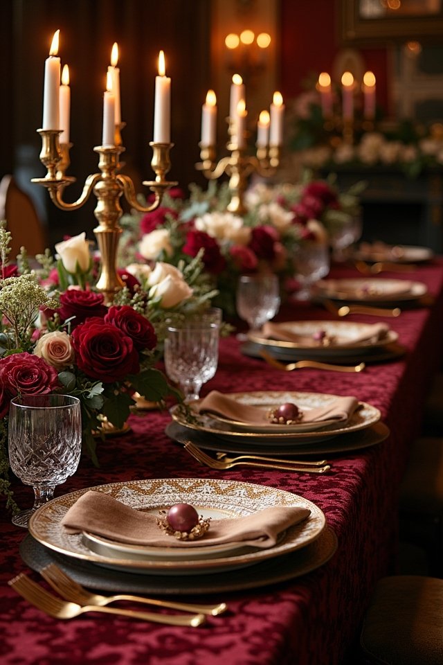 elegant textured table linens