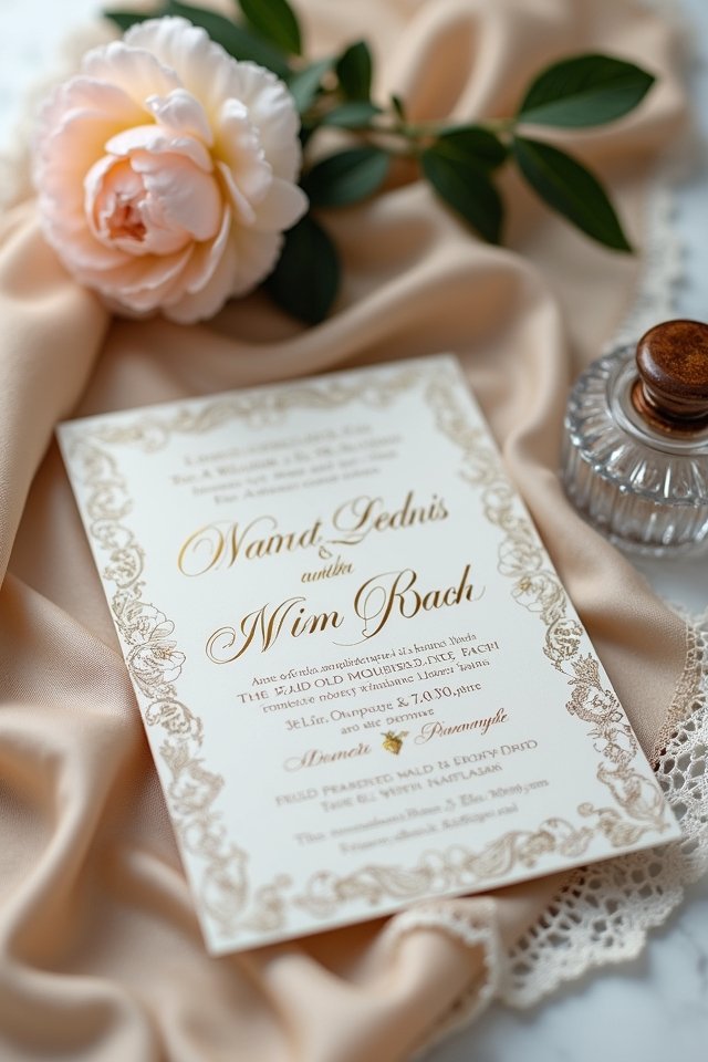 elegant timeless invitation designs