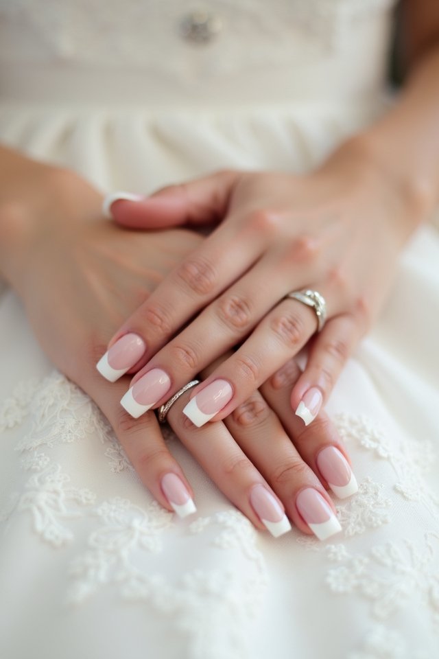 elegant timeless wedding nails