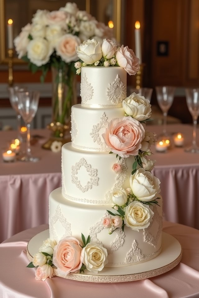 elegant traditional wedding cakes