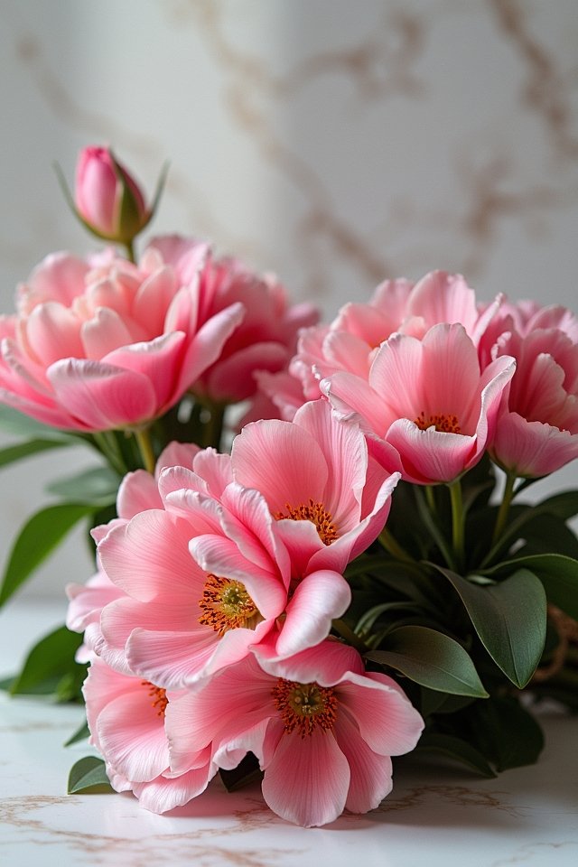 elegant tulips and lisianthus