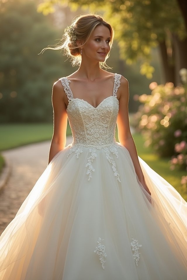 elegant tulle ball gown