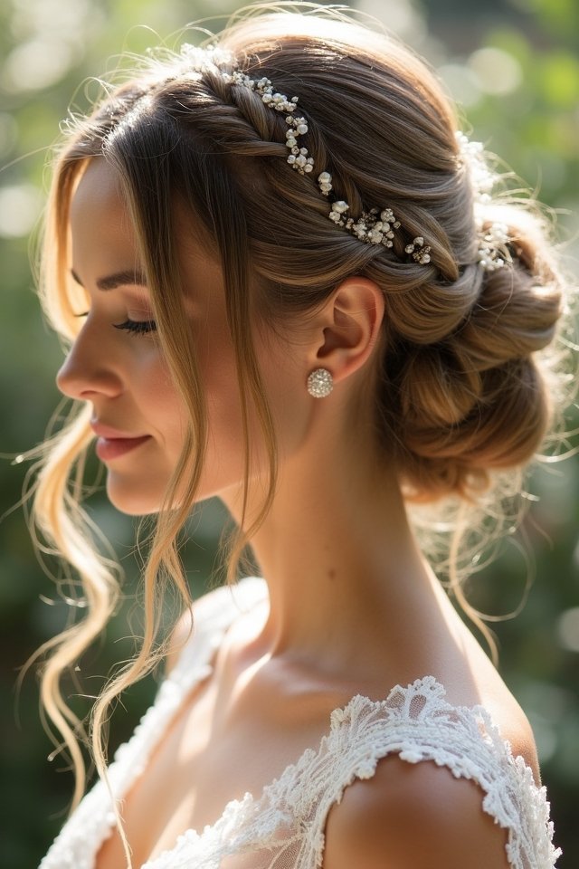 elegant twisted bun accessories