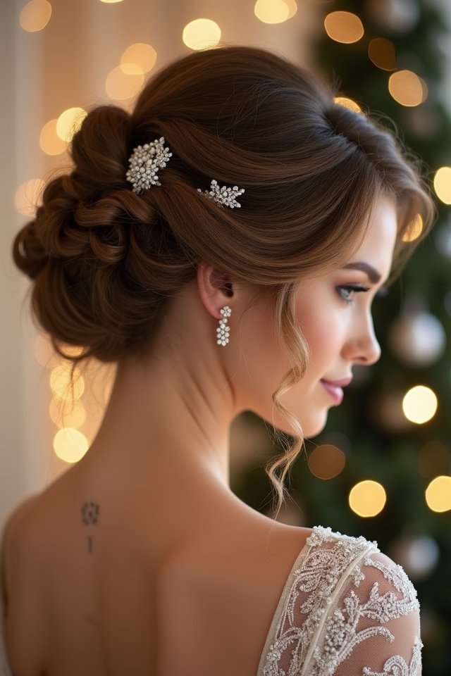 elegant twisted chignon updo