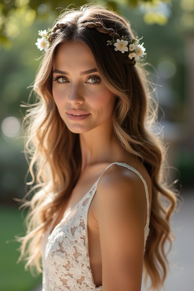 elegant twisted wedding hairstyle
