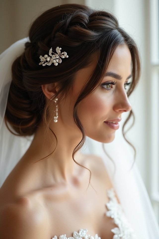 elegant twisted wedding updo
