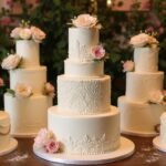 elegant two tiered wedding cakes