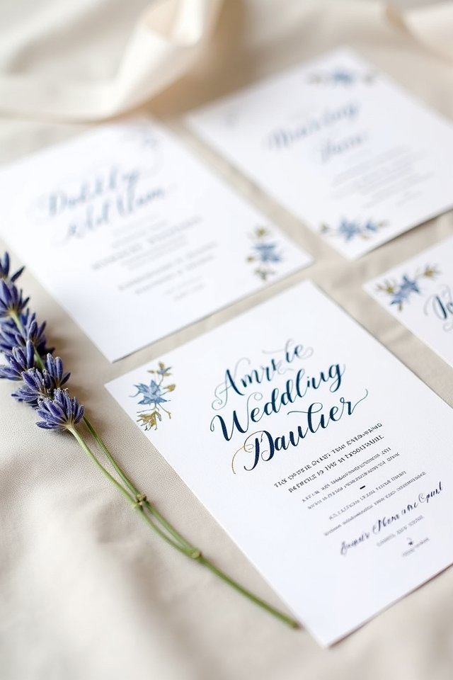 elegant typography invitations design