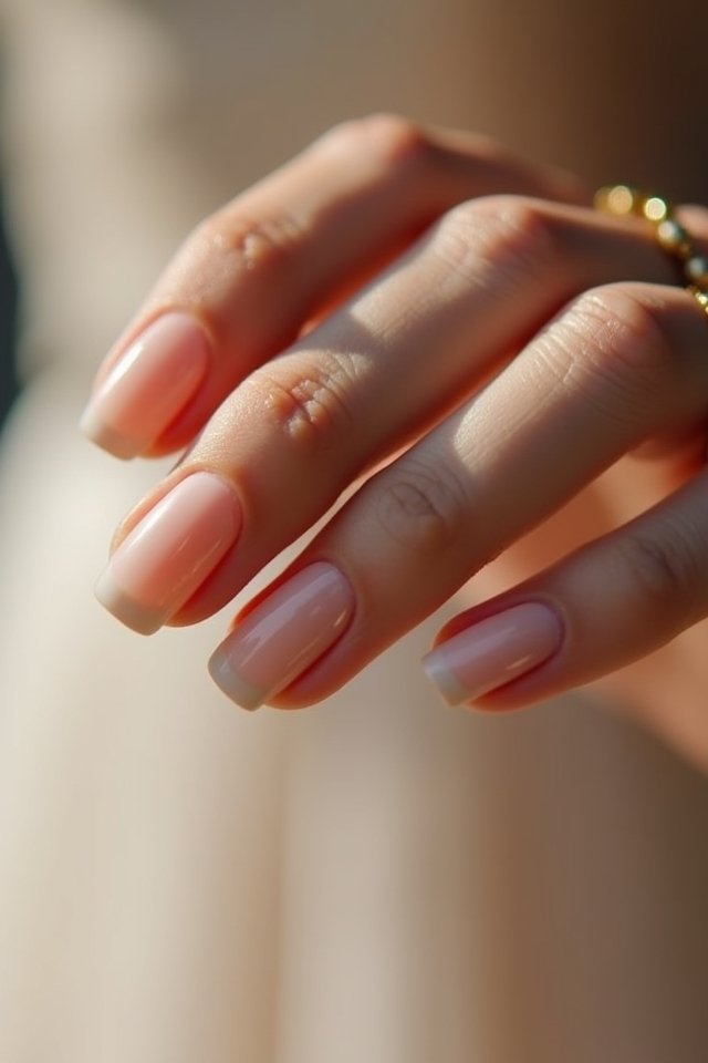 elegant understated bridal nails