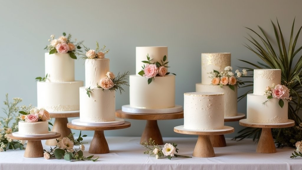 elegant understated wedding cakes