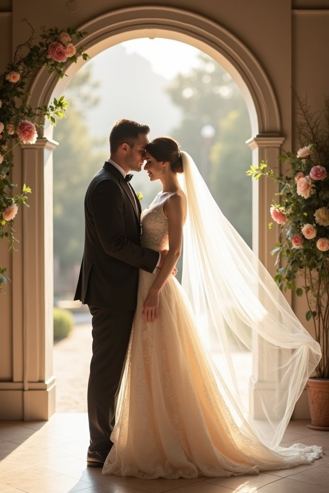 elegant veil movement photography