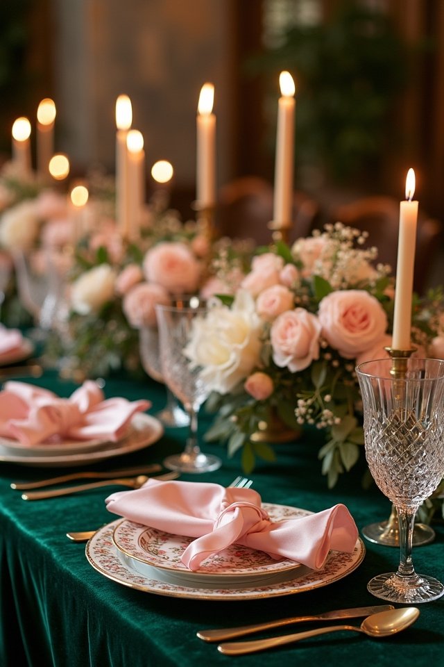 elegant velvet and silk