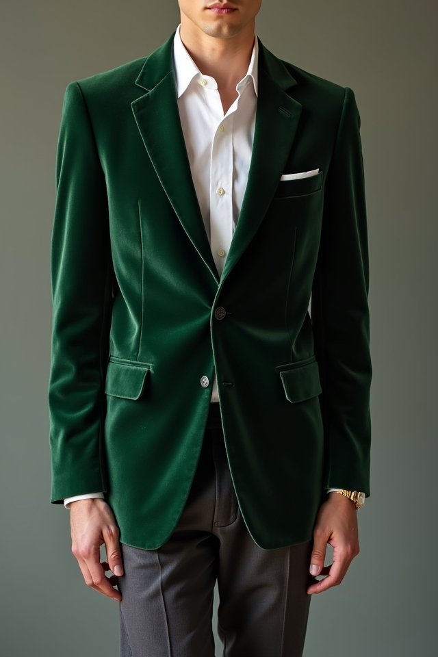 elegant velvet blazer ensemble