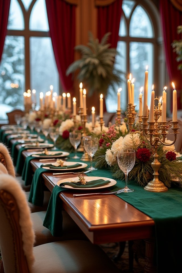 elegant velvet table settings