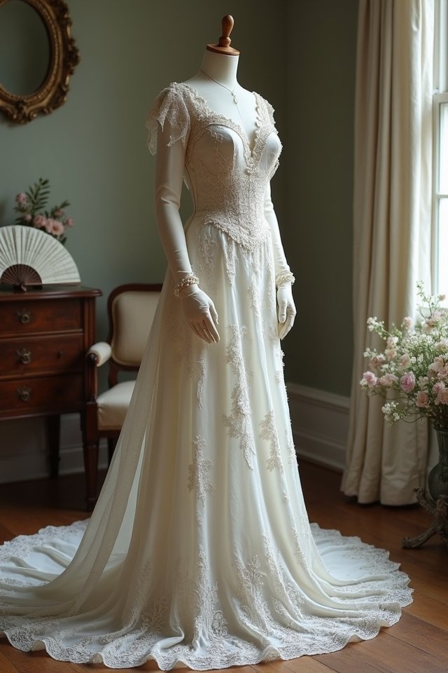 elegant victorian wedding attire