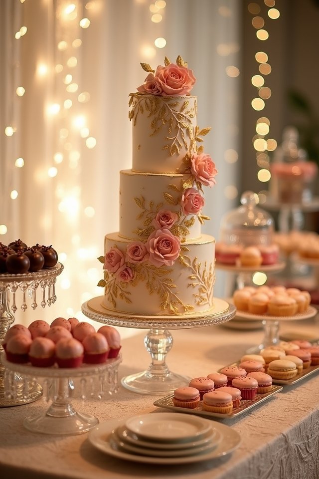 elegant vintage dessert display