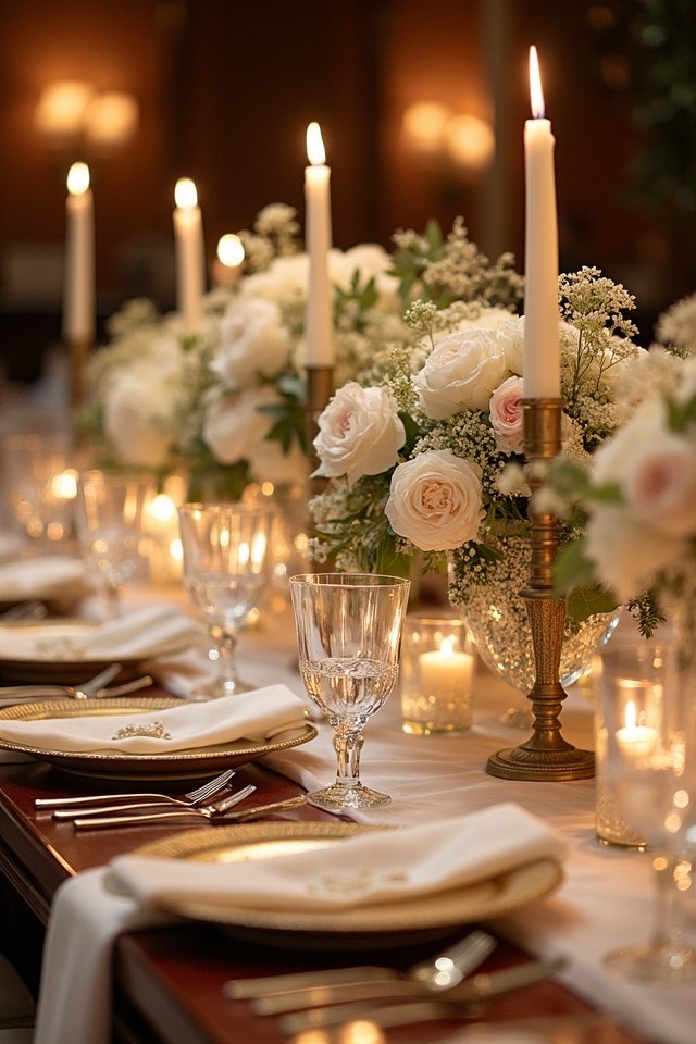 elegant vintage glass centerpieces