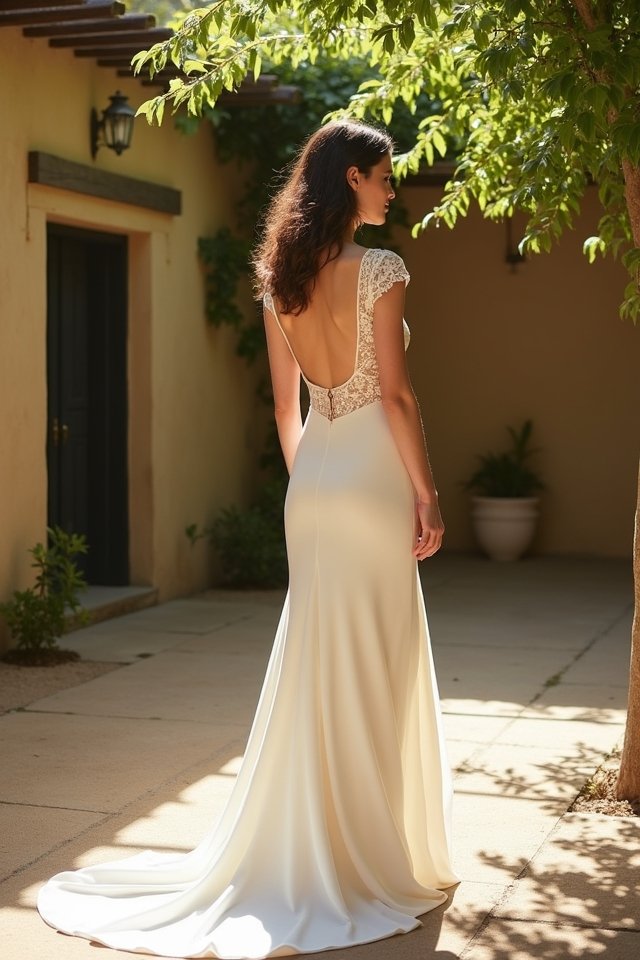 elegant vintage inspired crepe dresses