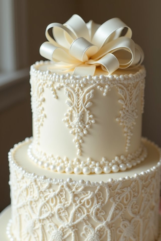 elegant vintage lace cake