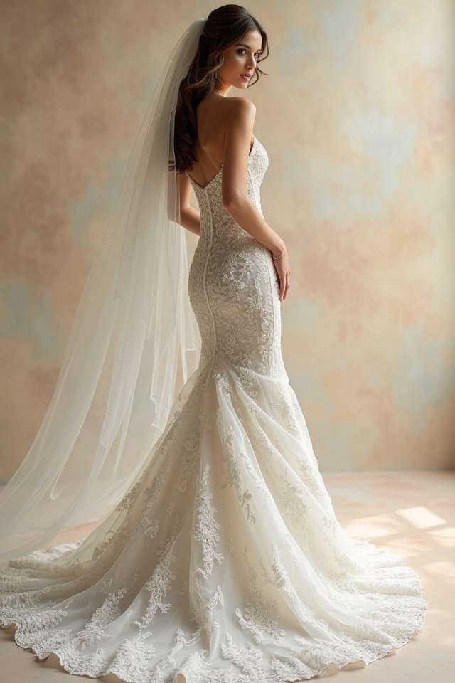 elegant vintage lace gown